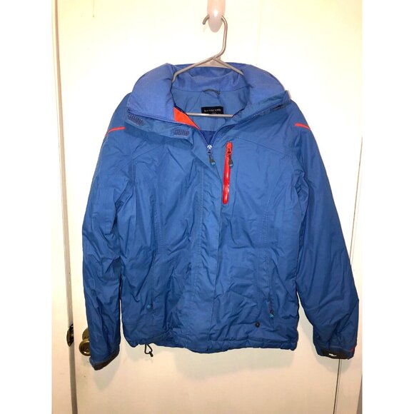 Lands End Womens SZ Medium Insulated Full Zip Jacket w/ Hood Zip Pockets EUC - Picture 1 of 3